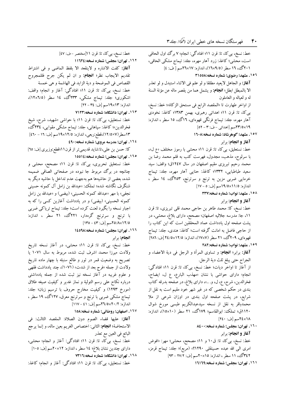 برگه‌ی ج ۳، ص ۴۰، ردیف ۱۶۴ در فنخا