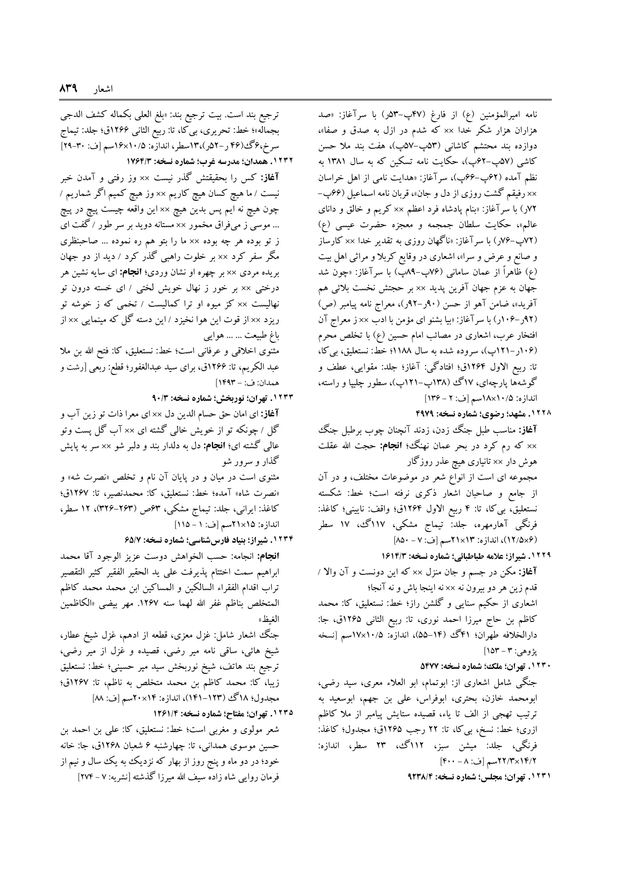 برگه‌ی ج ۳، ص ۸۳۹، ردیف ۱۲۳۴ در فنخا