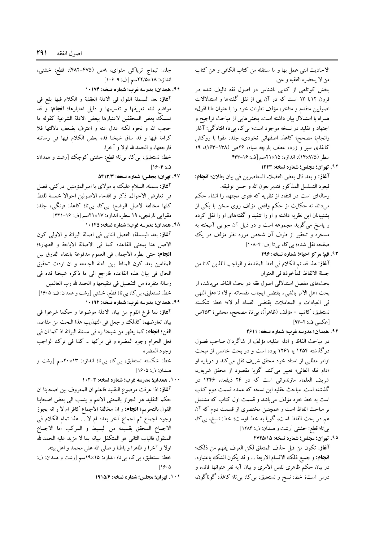 برگه‌ی ج ۴، ص ۲۹۱، ردیف ۱۳۰ در فنخا