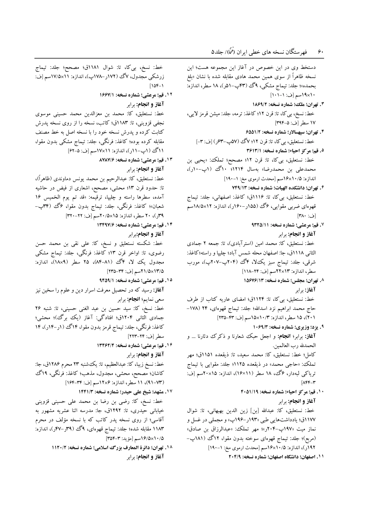 برگه‌ی ج ۵، ص ۶۰، ردیف ۶ در فنخا