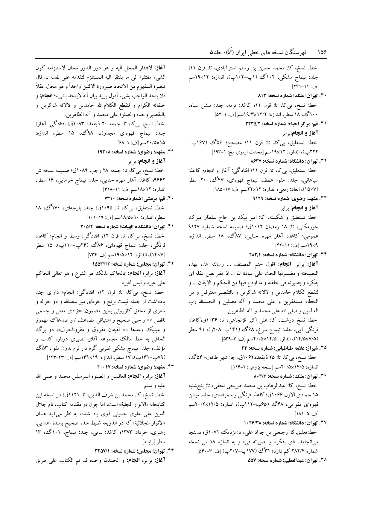 برگه‌ی ج ۵، ص ۱۵۶، ردیف ۴۱ در فنخا
