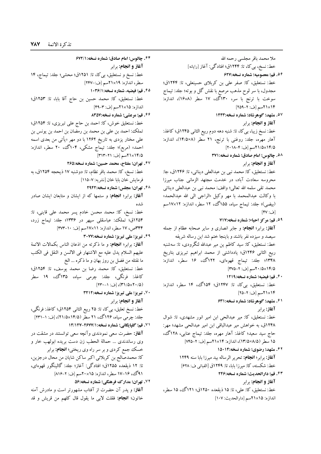 برگه‌ی فنخا، ج ۷، ص ۷۸۷، ردیف ۶۹