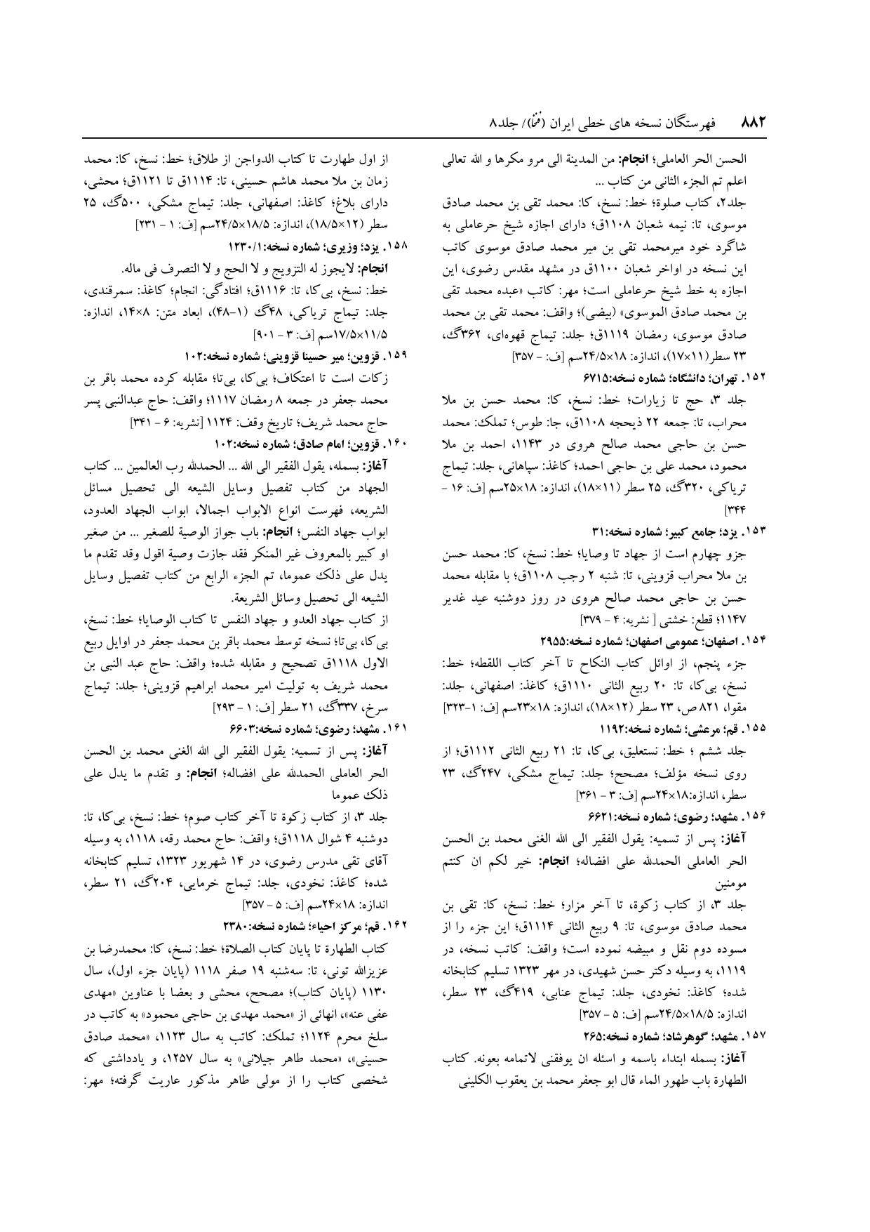 برگه‌ی فنخا، ج ۸، ص ۸۸۲، ردیف ۱۵۴