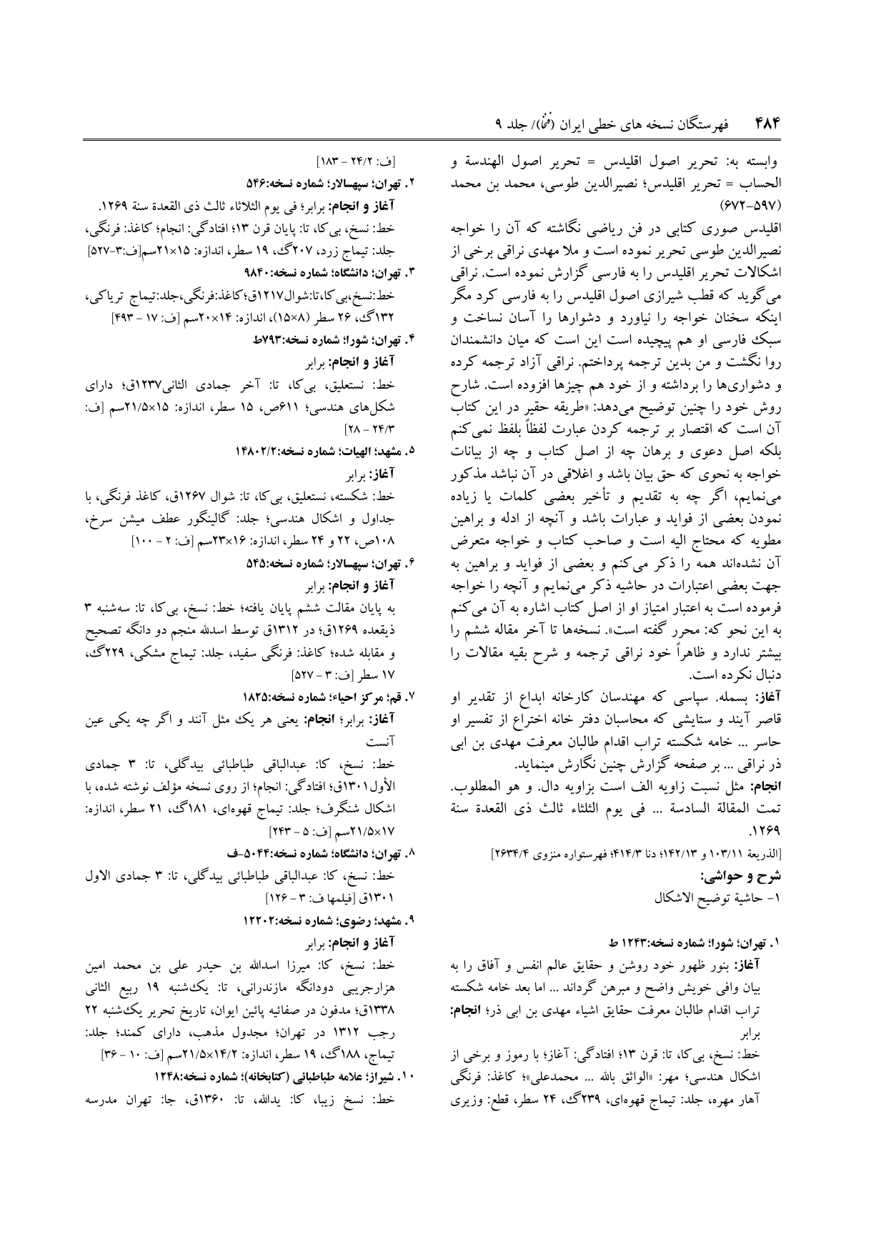 برگه‌ی فنخا، ج ۹، ص ۴۸۴، ردیف ۱۰