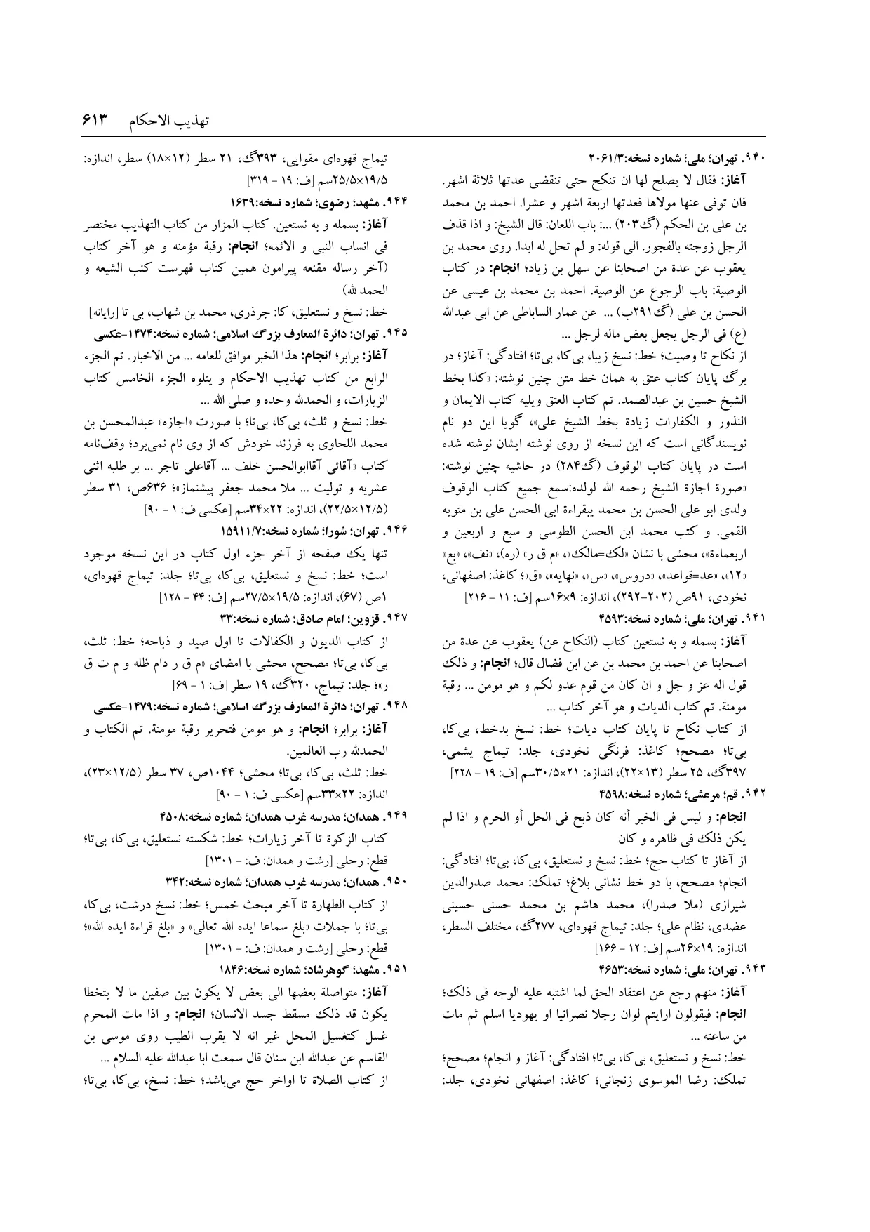 برگه‌ی ج ۹، ص ۶۱۳، ردیف ۹۶۰ در فنخا