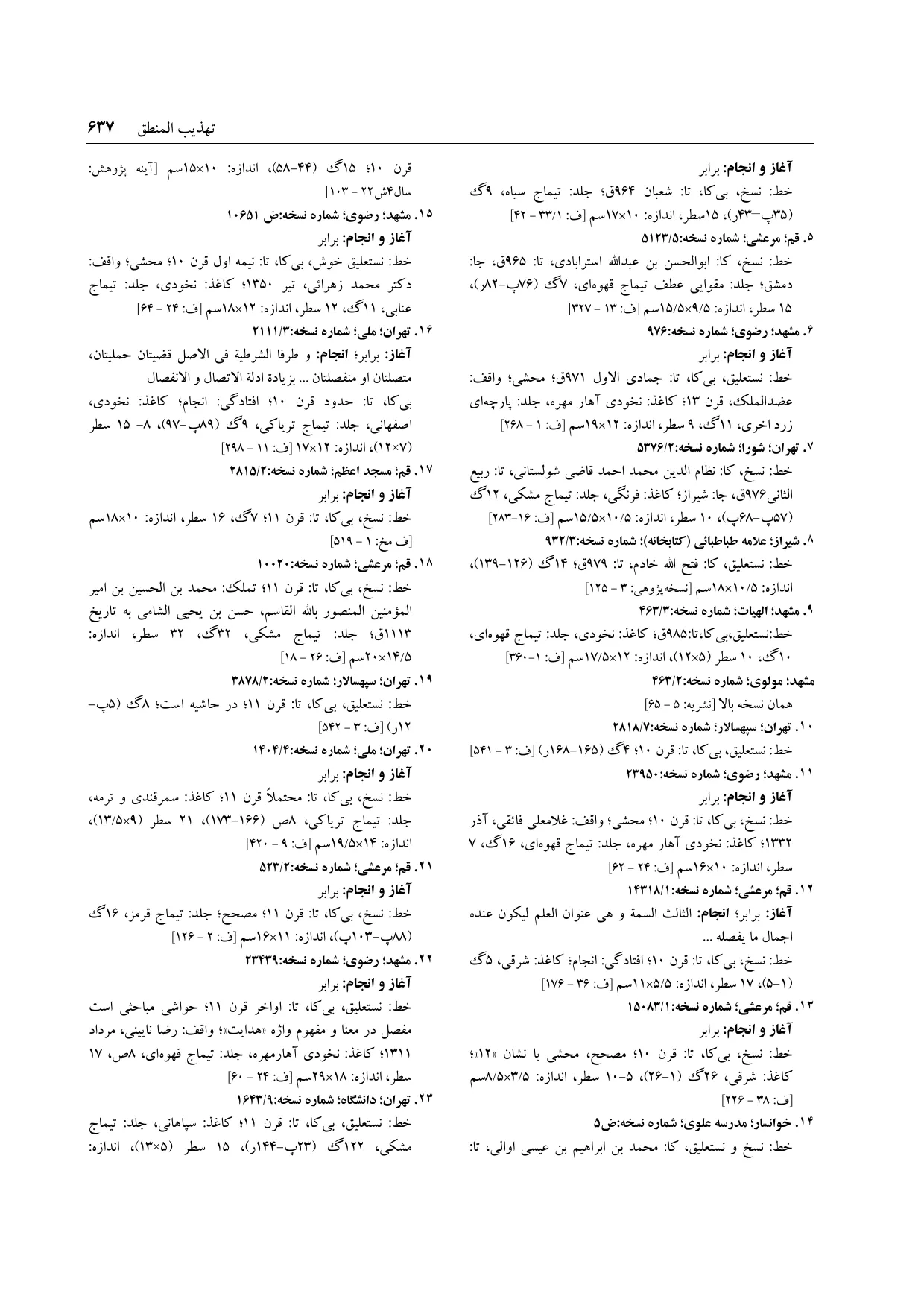 برگه‌ی ج ۹، ص ۶۳۷، ردیف ۸ در فنخا