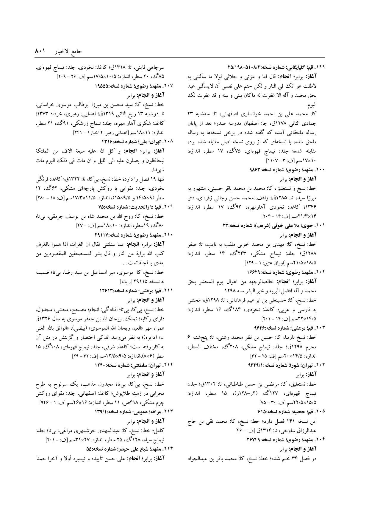 برگه‌ی فنخا، ج ۹، ص ۸۰۱، ردیف ۲۰۴