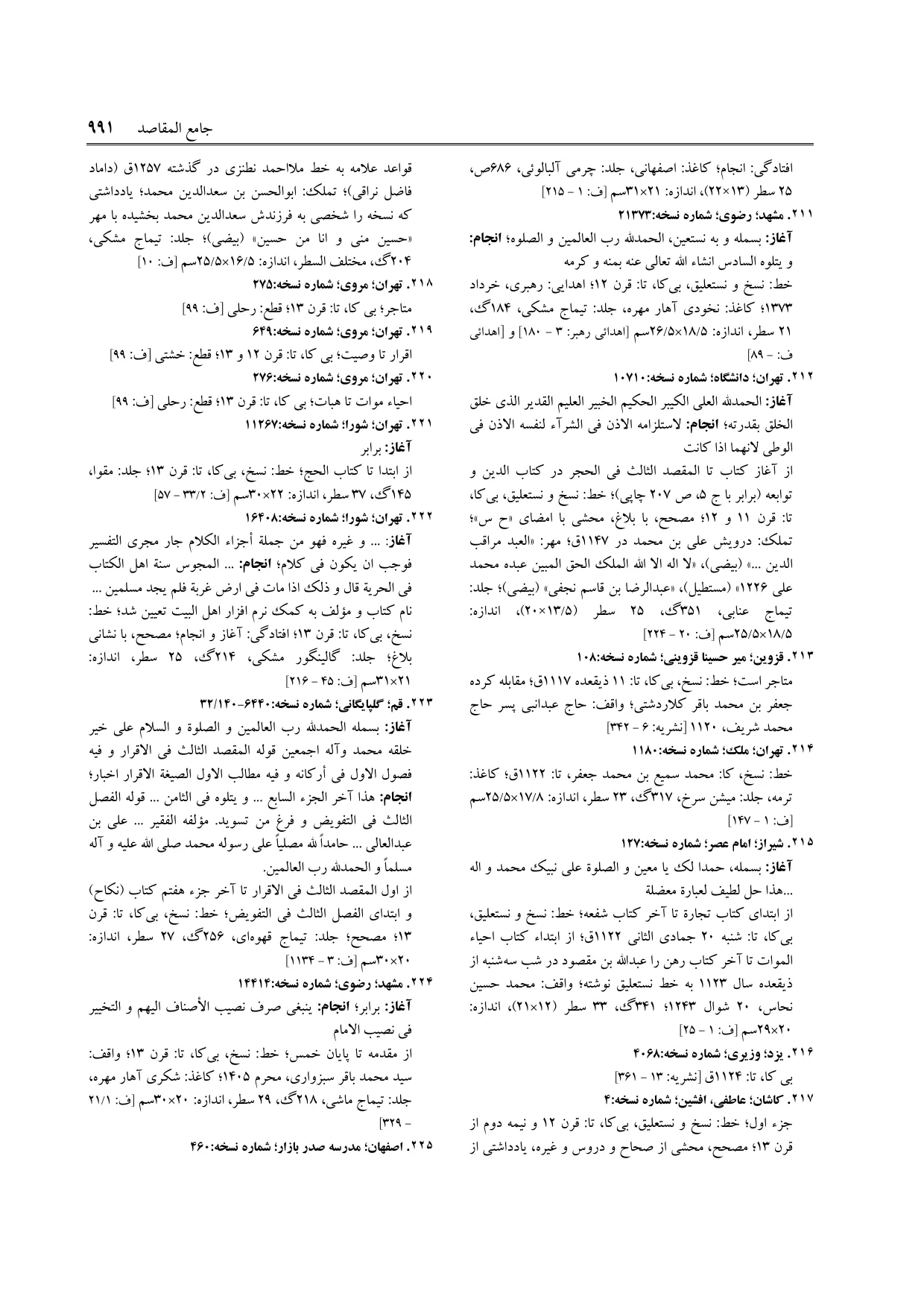 برگه‌ی ج ۹، ص ۹۹۱، ردیف ۲۲۱ در فنخا