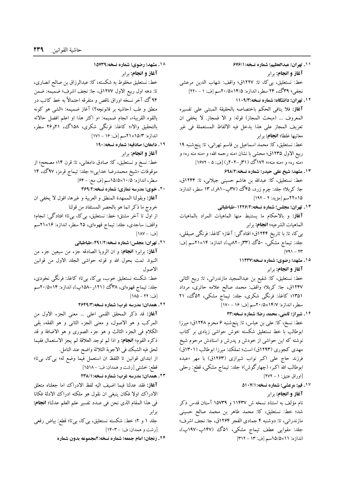 برگه‌ی ج ۱۲، ص ۲۳۹، ردیف ۲۰ در فنخا