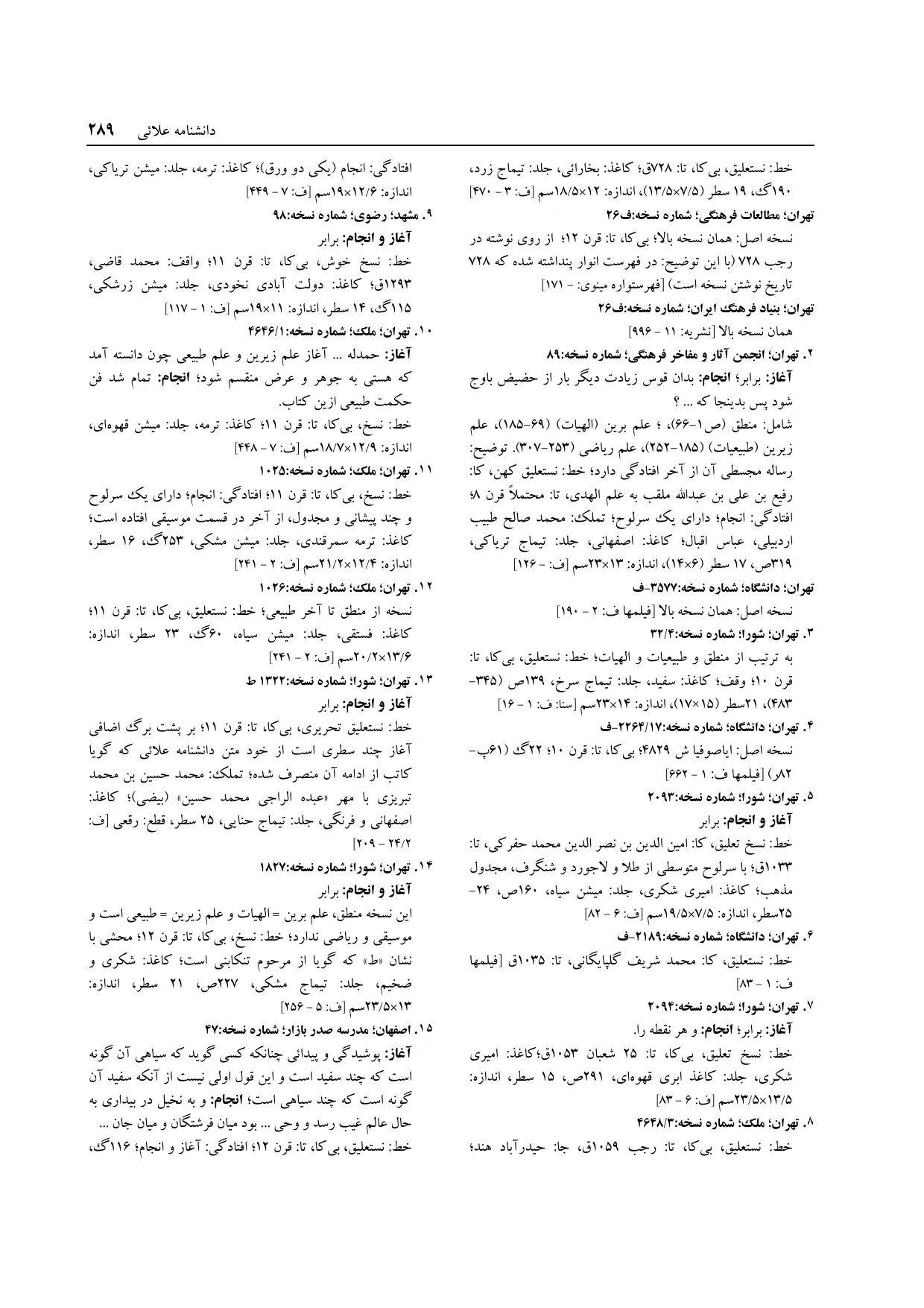 برگه‌ی ج ۱۴، ص ۲۸۹، ردیف ۱۴ در فنخا