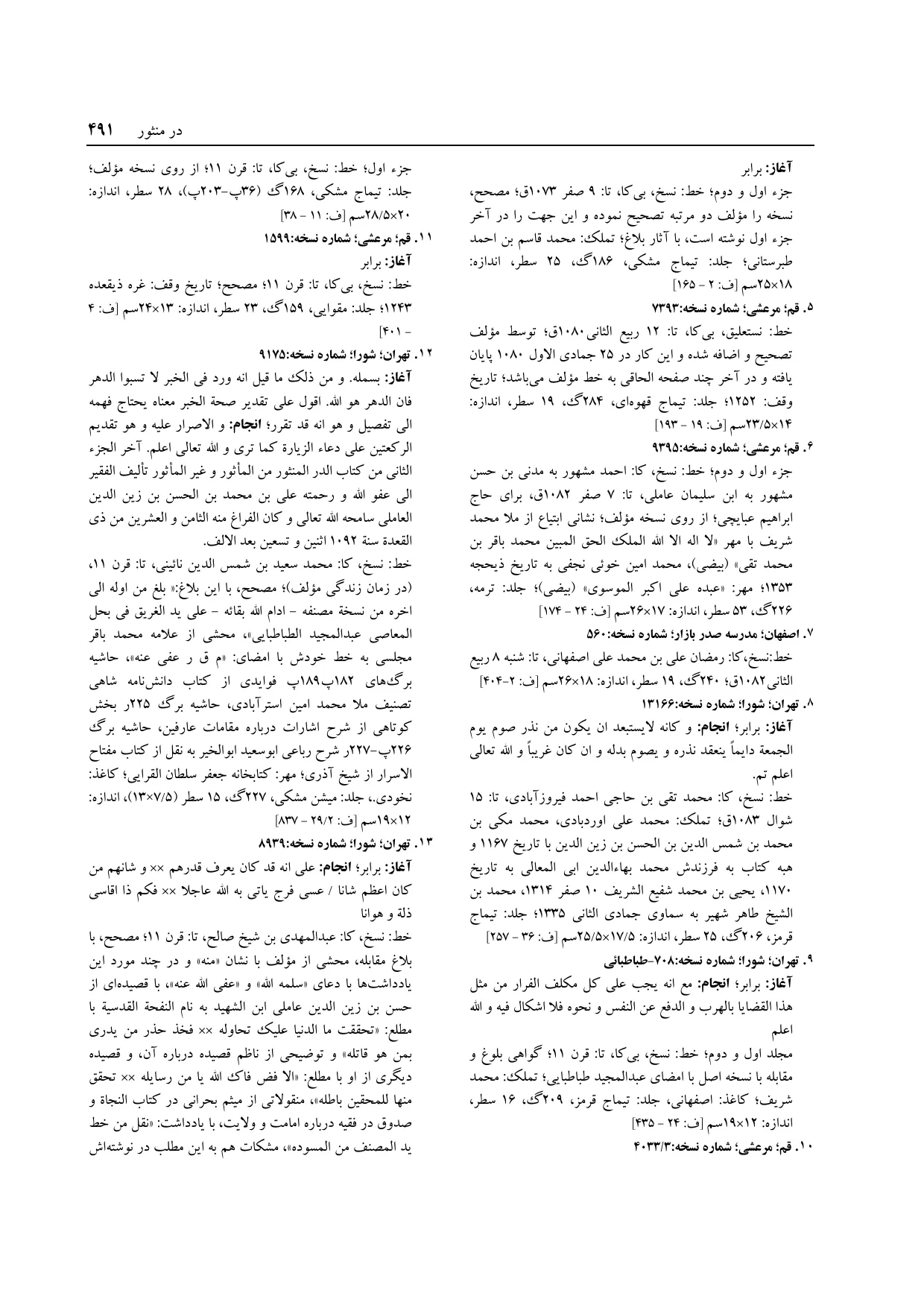 برگه‌ی فنخا، ج ۱۴، ص ۴۹۱، ردیف ۱۳
