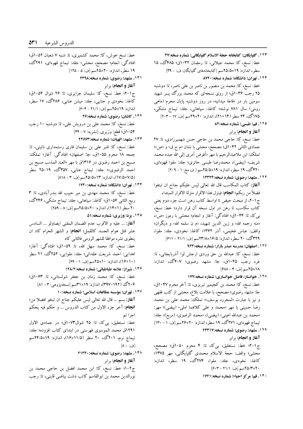 برگه‌ی ج ۱۴، ص ۵۳۱، ردیف ۱۲۸ در فنخا
