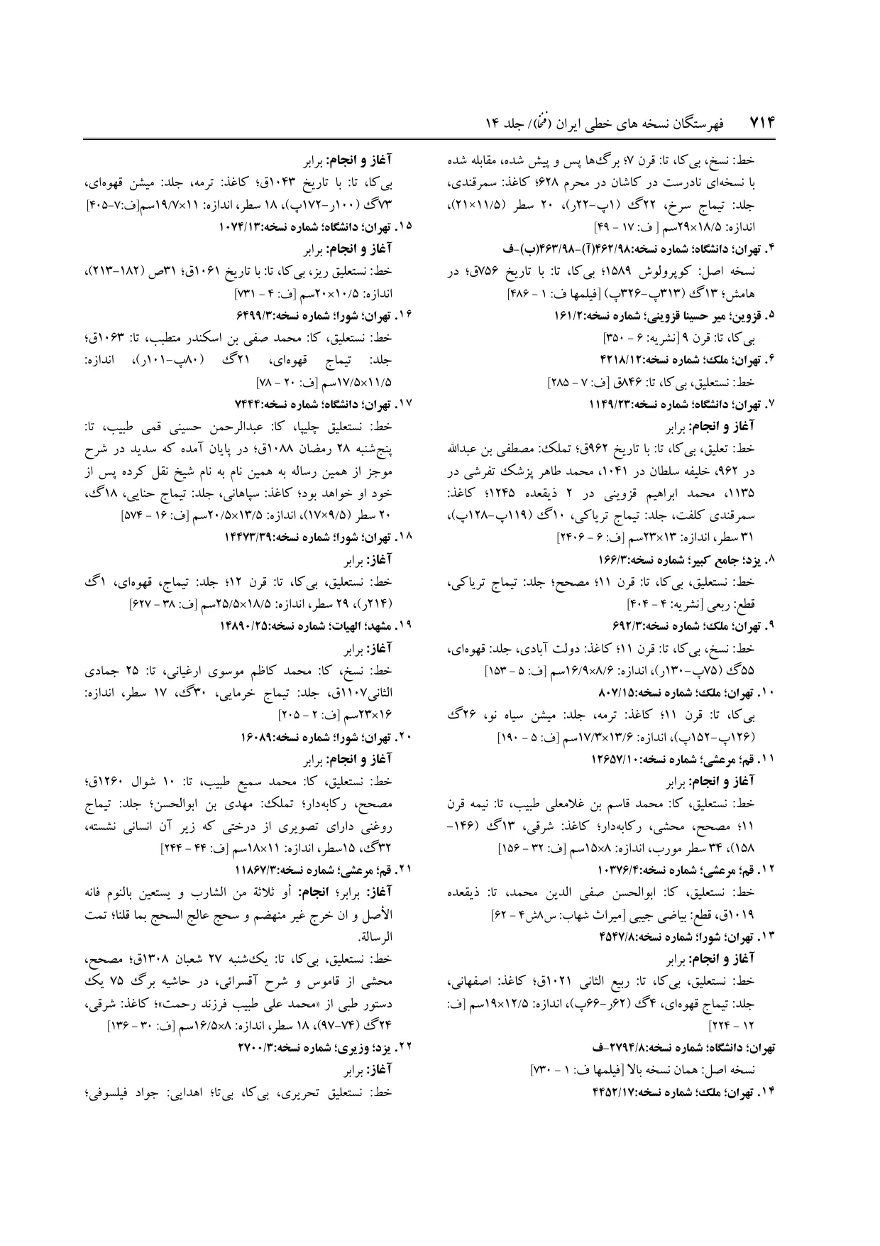 برگه‌ی فنخا، ج ۱۴، ص ۷۱۴، ردیف ۱۸