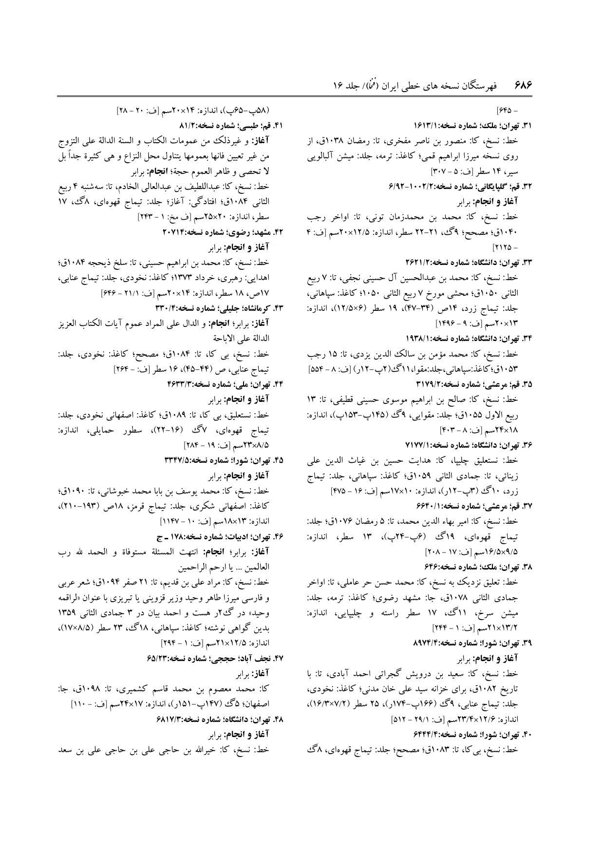 برگه‌ی ج ۱۶، ص ۶۸۶، ردیف ۳۹ در فنخا