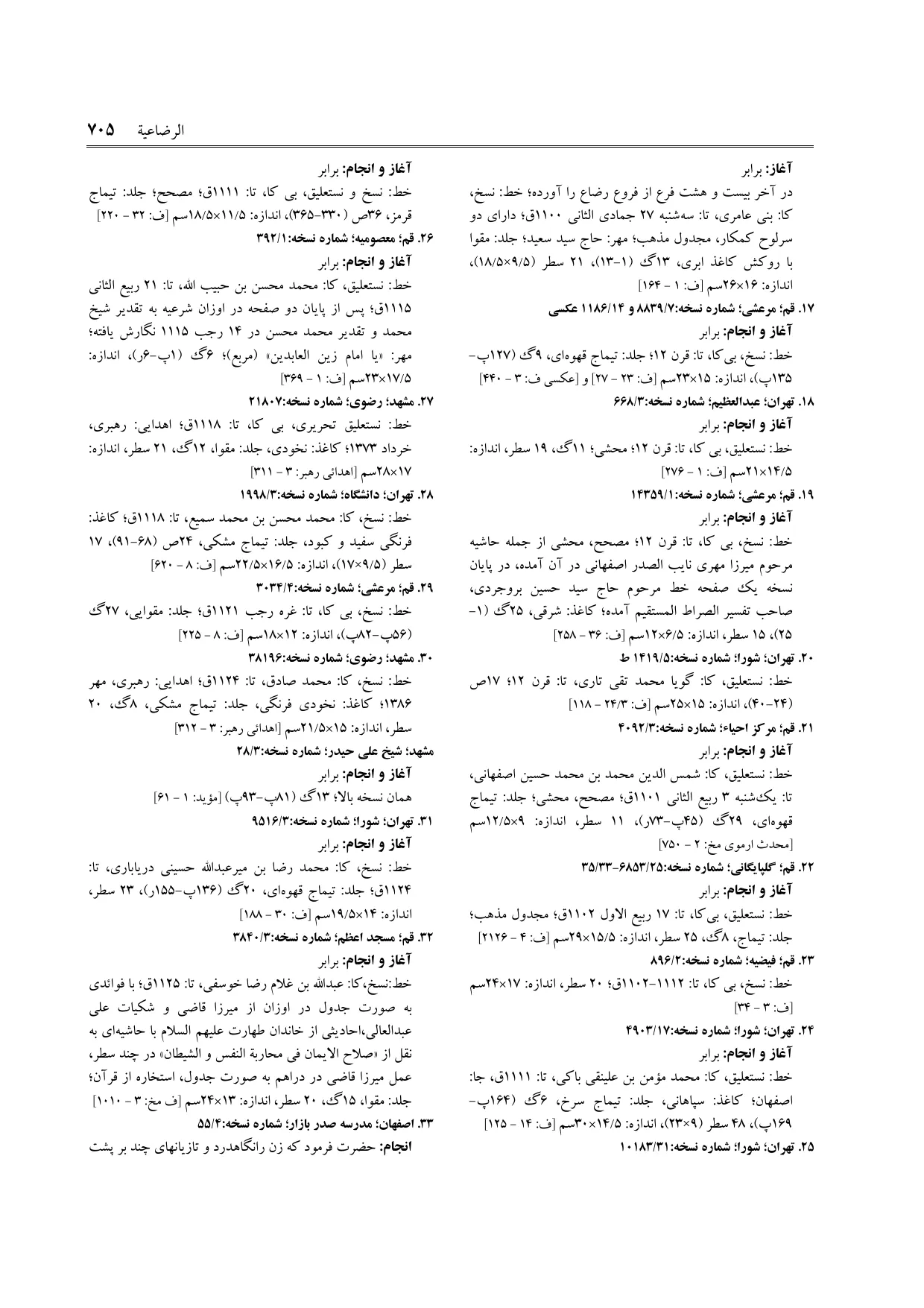 برگه‌ی ج ۱۶، ص ۷۰۵، ردیف ۲۴ در فنخا
