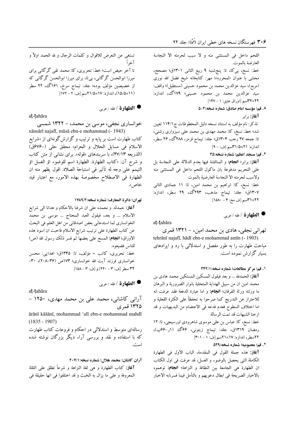 برگه‌ی ج ۲۲، ص ۳۰۶، ردیف ۵ در فنخا