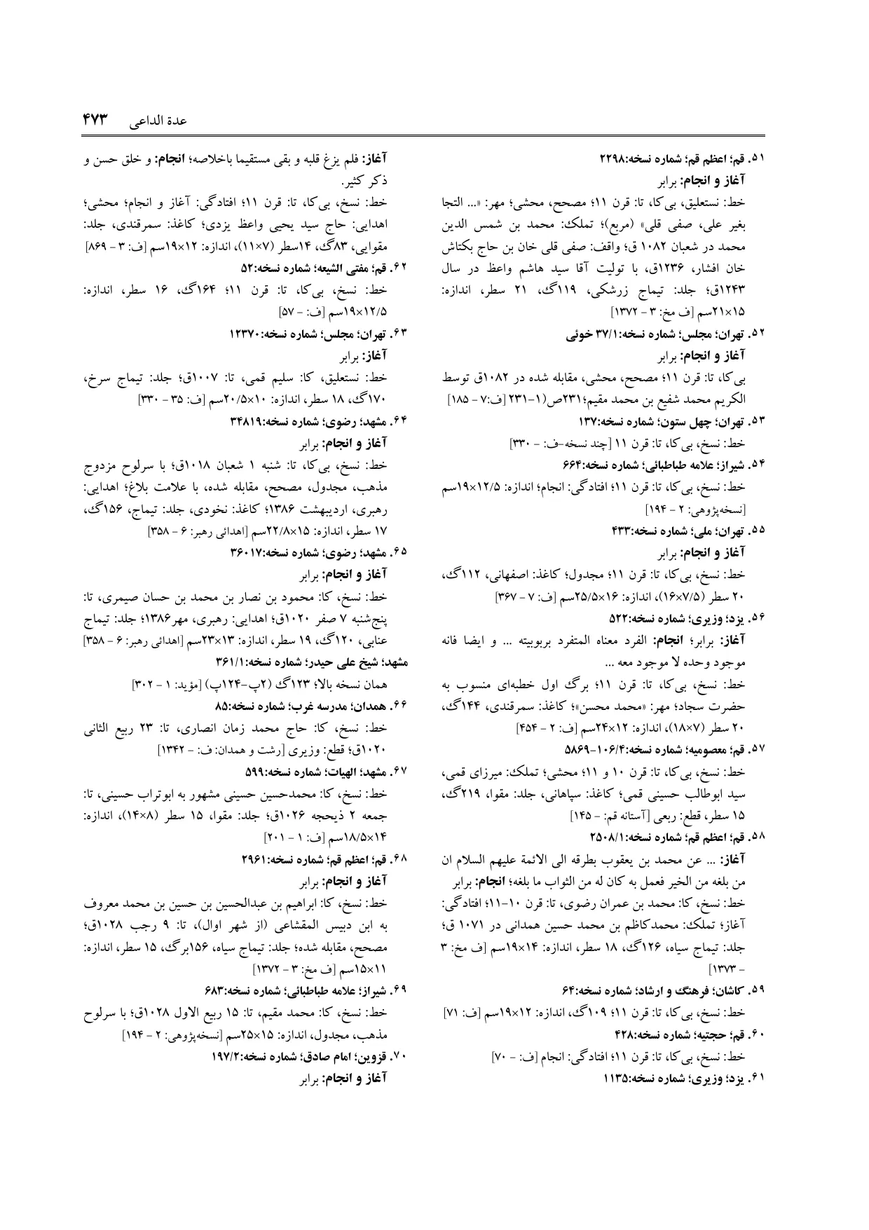 برگه‌ی فنخا، ج ۲۲، ص ۴۷۳، ردیف ۵۱
