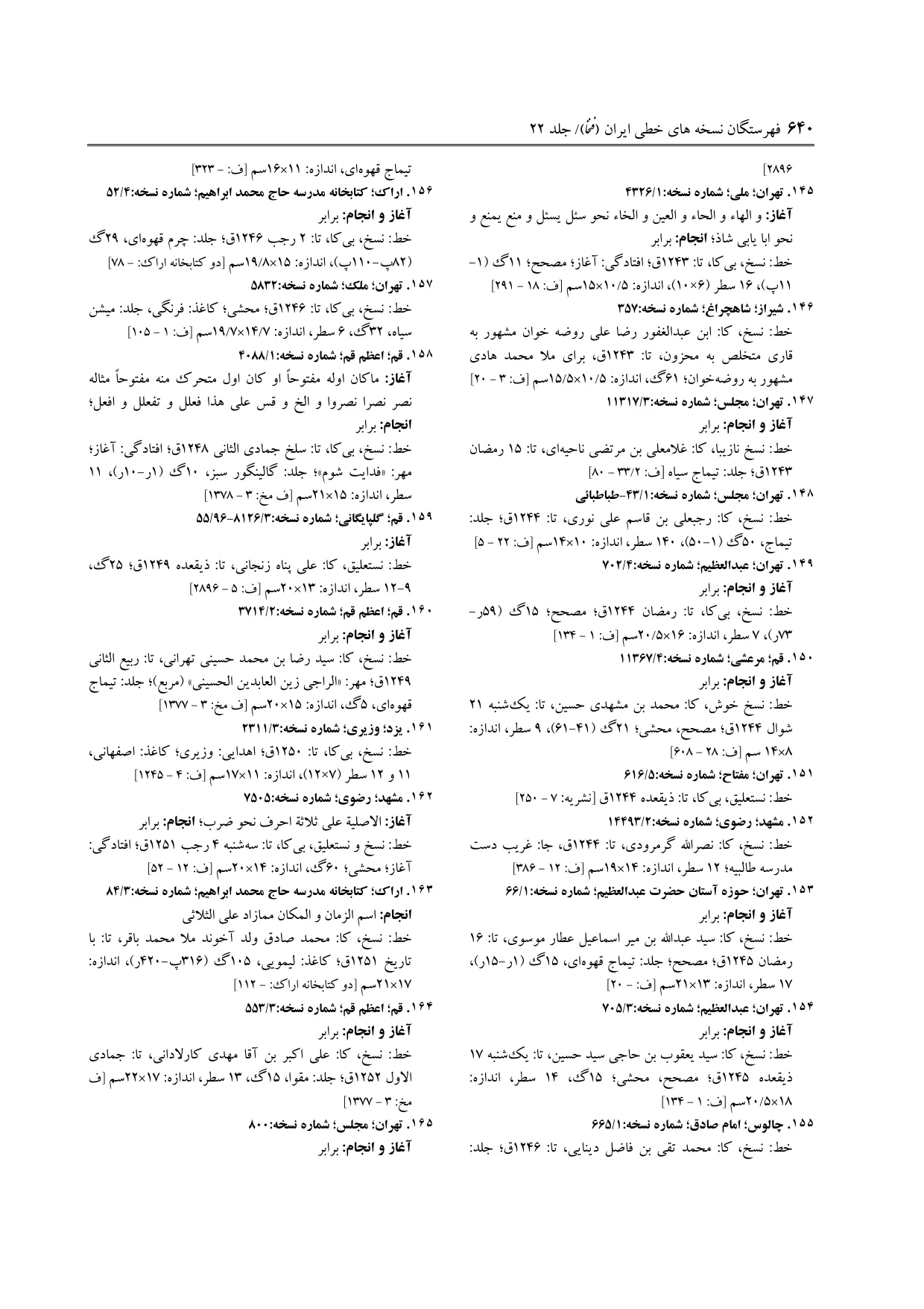 برگه‌ی فنخا، ج ۲۲، ص ۶۴۰، ردیف ۱۶۴
