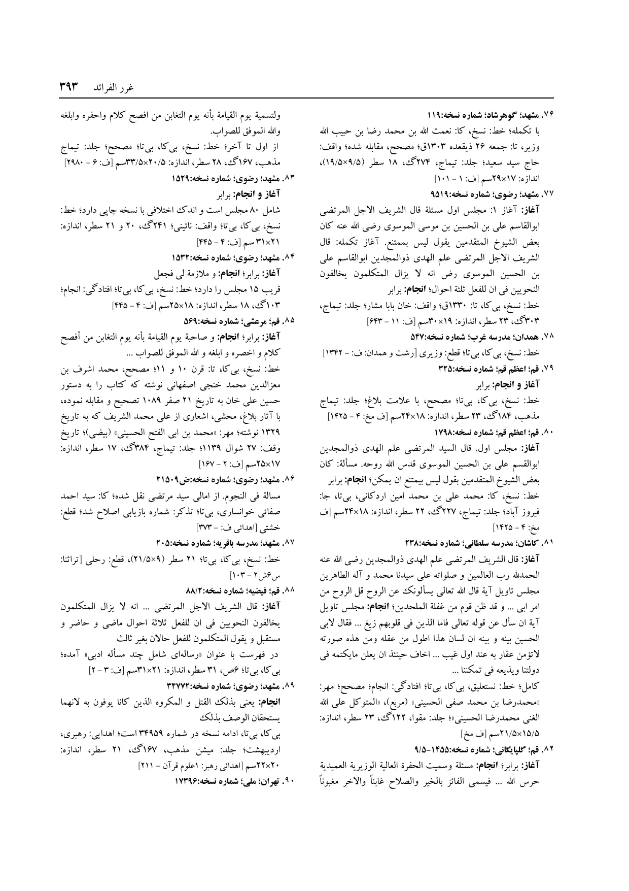 برگه‌ی ج ۲۳، ص ۳۹۳، ردیف ۸۰ در فنخا