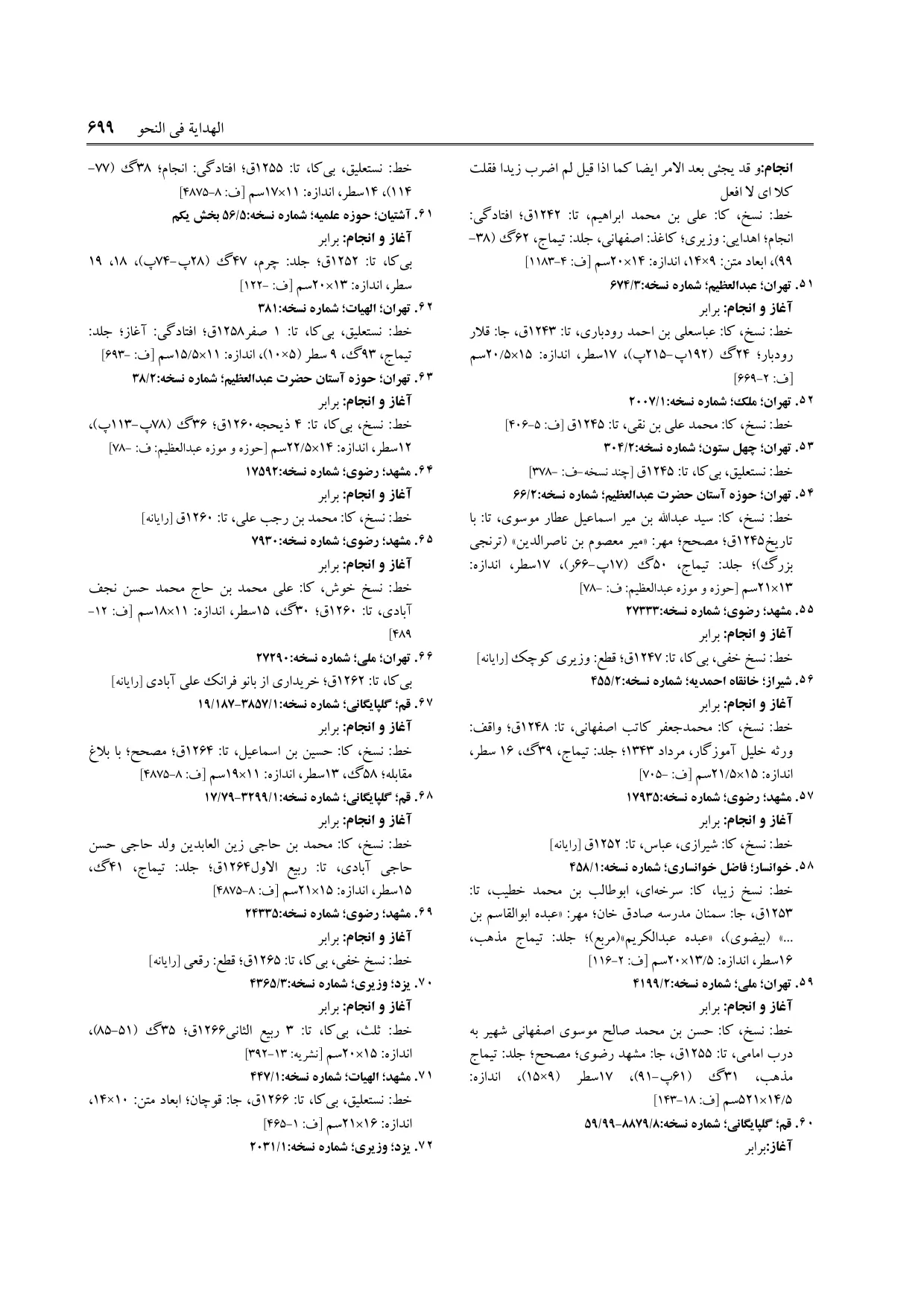 برگه‌ی ج ۳۴، ص ۶۹۹، ردیف ۵۸ در فنخا